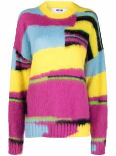 MSGM джемпер в стиле колор-блок