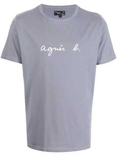 agnès b. футболка с логотипом