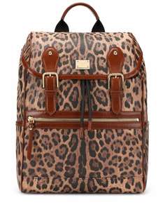 Dolce & Gabbana рюкзак с леопардовым принтом