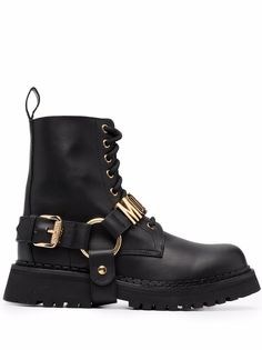 Moschino ботинки с логотипом