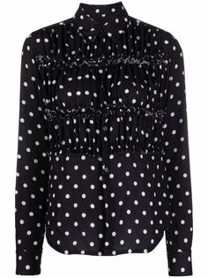 Comme Des Garçons Comme Des Garçons юбка в горох со сборками
