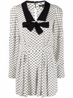 Maje платье с принтом и V-образным вырезом