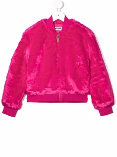 Moschino Kids бомбер Fur For Fun из искусственного меха