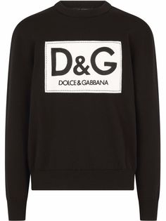 Dolce & Gabbana шерстяной джемпер с вышитым логотипом