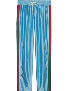 Gucci спортивные брюки с отделкой Web