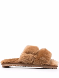 Mou меховые шлепанцы