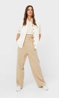 Stradivarius Плотная Рубашка Карго В Тонкий Рубчик Multicolor L