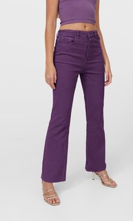 Stradivarius Расклешенные Джинсы Облегающего Кроя С Разрезами Multicolor 40