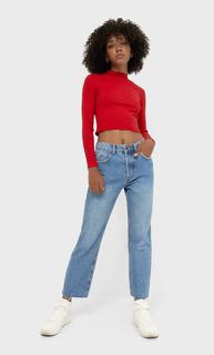 Stradivarius Свитер С Высоким Горлом Красный Xs
