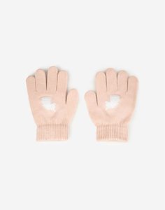Розовые перчатки с единорогом для девочки Gloria Jeans