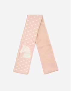 Розовый шарф с единорогом для девочки Gloria Jeans