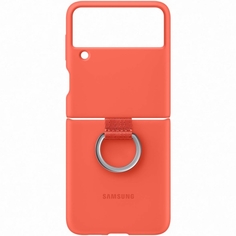 Чехол Samsung Galaxy Z Flip3 Silicone Cover Ring Coral Galaxy Z Flip3 Silicone Cover Ring Coral