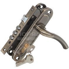 Замок врезной Apecs, 1027/60 AB, ручка в комплект, цилиндровый, бронзовый