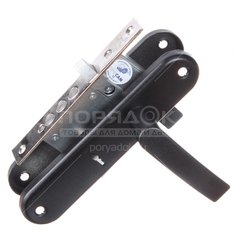 Замок врезной Просам, ЗВ9-8/13, ручка в комплект, сувальдный, черн