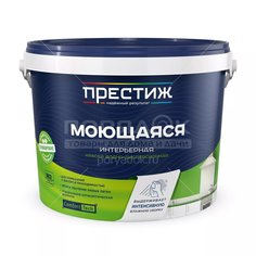 Краска водоэмульсионная Престиж W-4 моющаяся супербелая, 13 кг