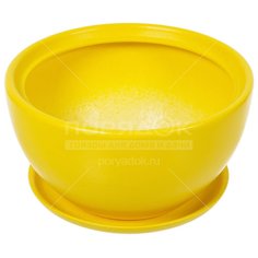 Горшок для цветов керамический Камелия №3 10 001 086 с подставкой, 0.8 л, 16 см