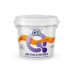 Краска водоэмульсионная Formula Q8 интерьерная белая, 1.5 кг