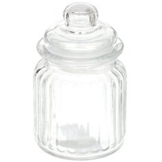 Банка для сыпучих продуктов, стекло, 0.25 л, с крыш, Attribute, Fleur, ABF100W