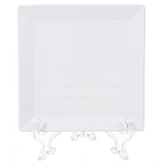 Блюдо керамика, квадр, 15 см, бел, Daniks, Грейс, Y4-3737