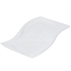 Блюдо керамика, фигурное, 25 см, бел, Daniks, Грейс, Y4-3744