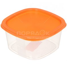 Контейнер пищевой пластик, 0.9 л, в асс, квадр, Мультипласт, MPG5972
