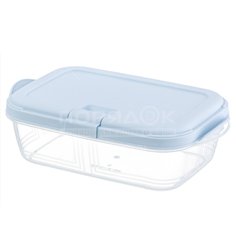 Контейнер пищевой пластик, 0.4 л, голубой, прямоуг, Violet, Push, 4920433