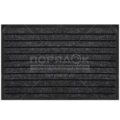 Коврик придверный, 0.8х0.5 м, прямоуг, резин, с коврол, серый, Модерн, Floor mat