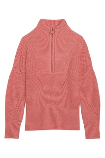 Розовый свитер на молнии Claudie Pierlot