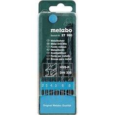 Набор сверл по металлу METABO HSS-R 2-8 мм 6 шт