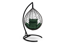 Подвесное кресло-кокон alicante коричневое с зеленой подушкой (лаура) коричневый 110x195x110 см. Laura
