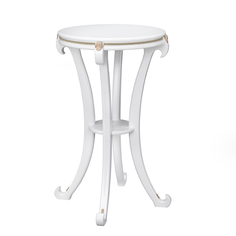 Приставной столик глория (leset) белый 80 см. Milli