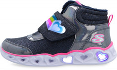 Кроссовки высокие утепленные для девочек Skechers Heart Lights, размер 34.5