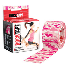 Тейп кинезио Rocktape Classic 5м 5см розовый/белый (21609)