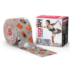 Тейп кинезио Rocktape Gentle 1 5м 5см серый/оранжевый (21629)