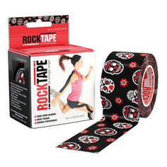 Тейп кинезио Rocktape Classic 5м 5см черный/красный (21622)