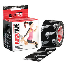 Тейп кинезио Rocktape Classic 5м 5см черный/белый (21635)