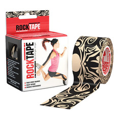 Тейп кинезио Rocktape Classic 5м 5см черный/бежевый (21637)
