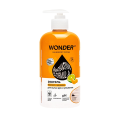 Экогель Wonder Lab для мытья рук и умывания бергамот и мандарин 500 мл