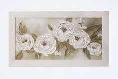 Репродукция в раме с декором Коттеджные розы Hoff