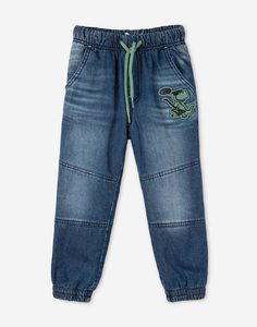 Утеплённые джинсы Jogger с аппликацией для мальчика Gloria Jeans Gloria Jeans
