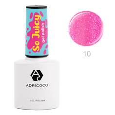 ADRICOCO, Гель-лак So Juicy №10, Клубничный слинг