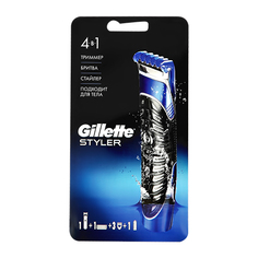 Стайлер-триммер для бритья GILLETTE FUSION PROGLIDE STYLER 3 в 1 1 сменная кассета, 3 насадки д/модел бороды и усов, гель для бритья 9 мл