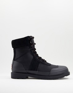 Черные утепленные ботинки в стиле милитари Hunter Originals-Черный цвет