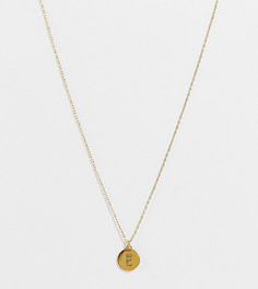 Золотистое ожерелье с маленькой подвеской с инициалом "Е" Kate Spade-Золотистый