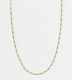 Позолоченное ожерелье-цепочка длиной 15 дюймов с пластинками и бусинами Orelia-Золотистый