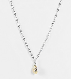 Серебристое и золотистое ожерелье в виде цепочки с подвеской-ракушкой Orelia-Разноцветный