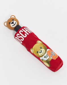 Подарочный зонт с медведем Moschino-Красный