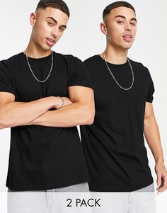 Набор из 2 футболок классического кроя Topman-Черный цвет