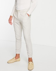 Классические брюки из эластичного трикотажа кремового цвета Gianni Feraud-Белый