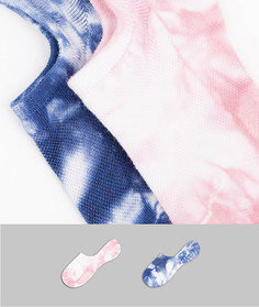 Набор из 2 пар спортивных носков из органического хлопка с принтом тай-дай розового и темно-синего цвета & Other Stories-Multi